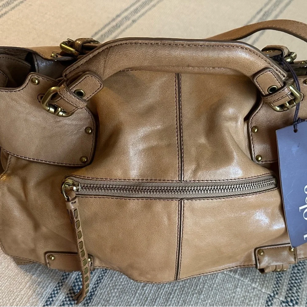 Kooba Hailey Camel Handbag NWT Satchel - Picture 2 of 13